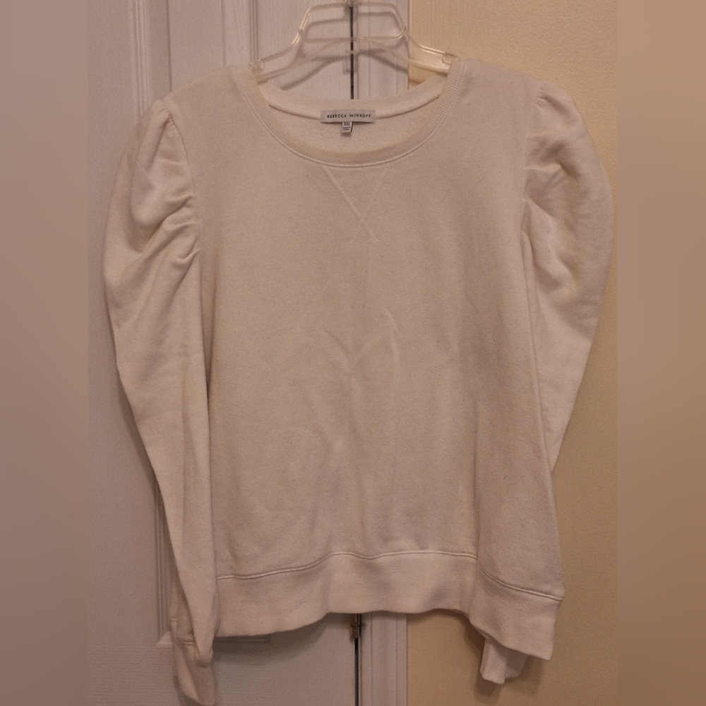 Rebecca Minkoff Cream Puff-Sleeve Sweatshirt